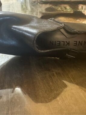 Anne Klein Black Slip-On Leather Loafer